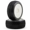 AKA Cityblock 1/8 Buggy Pre-Mounted Tires (2) (White) (Super Soft - Long Wear)
