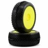 AKA Cross Brace 1/8 Buggy Pre-Mounted Tires (2) (Yellow) (Soft - Long Wear)