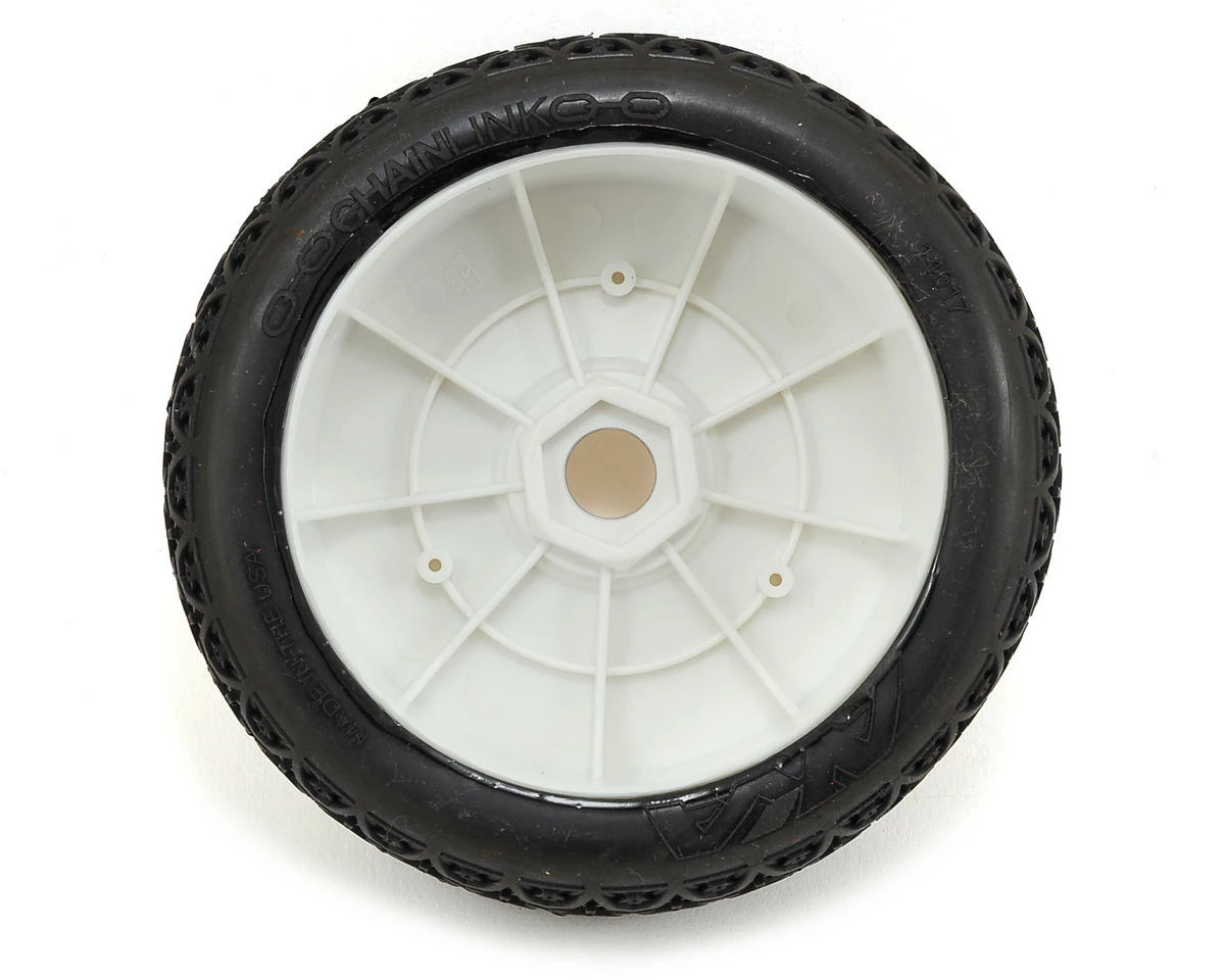 AKA Chain Link 1/8 Buggy Pre-Mounted Tires (2) (White) (Soft - Long Wear) - Image 2