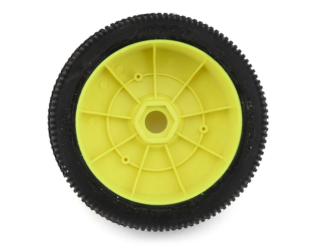 AKA P1 1/8 Buggy Pre-Mounted Tires (2) (Yellow) (Super Soft) - Image 2