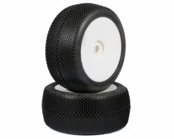 AKA EVO Gridiron 1/8 Truggy Pre-Mounted Tires (2) (White) (Soft - Long Wear)