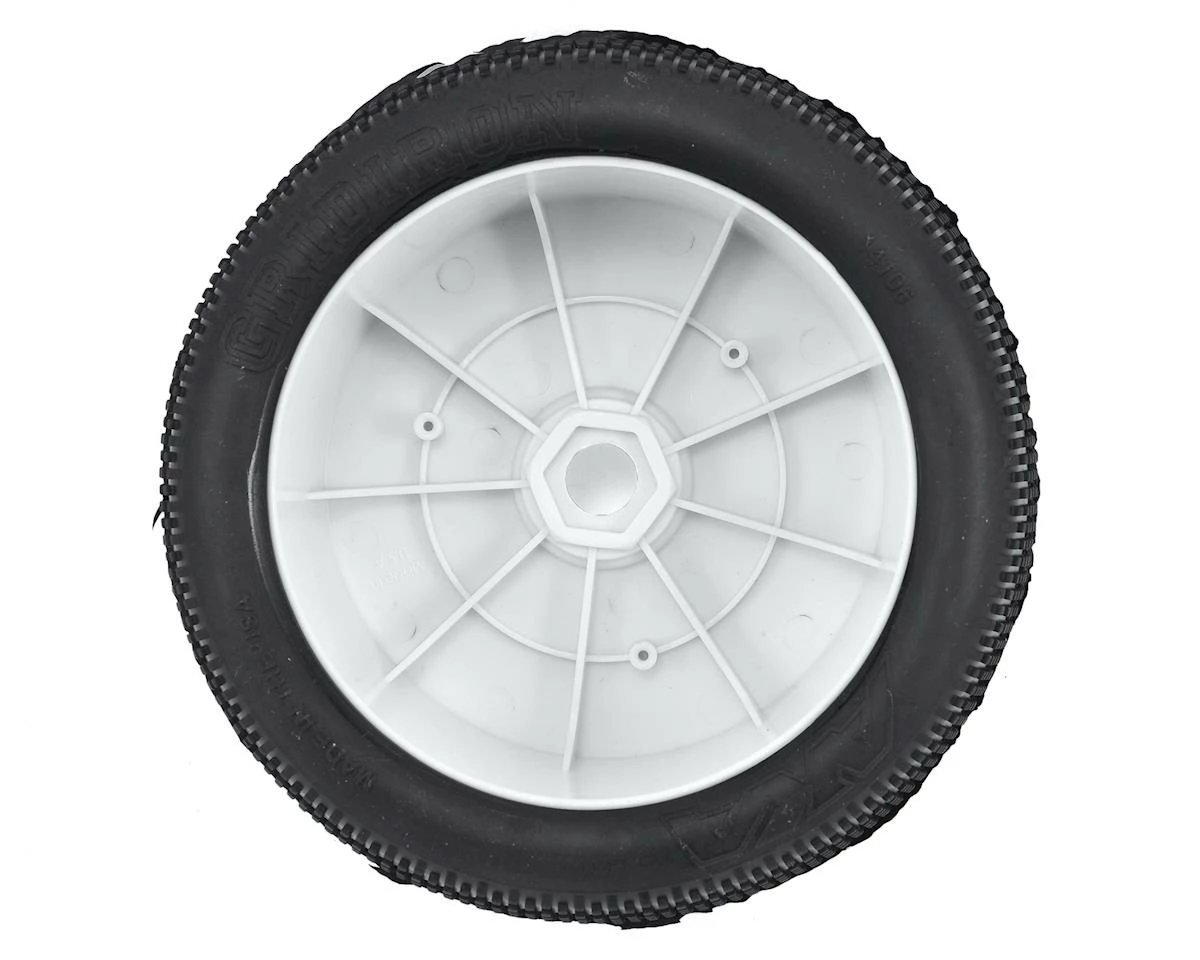 AKA EVO Gridiron 1/8 Truggy Pre-Mounted Tires (2) (White) (Soft - Long Wear) - Image 2
