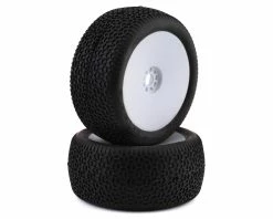 AKA EVO Scribble 1/8 Truggy Pre-Mounted Tires (2) (White) (Clay)