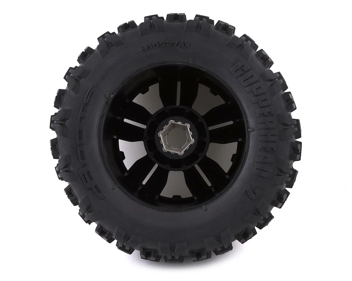 Arrma DBoots "Copperhead2 Mt" Pre-Mounted Tire (Black) (2) W/24mm Hex - Image 2