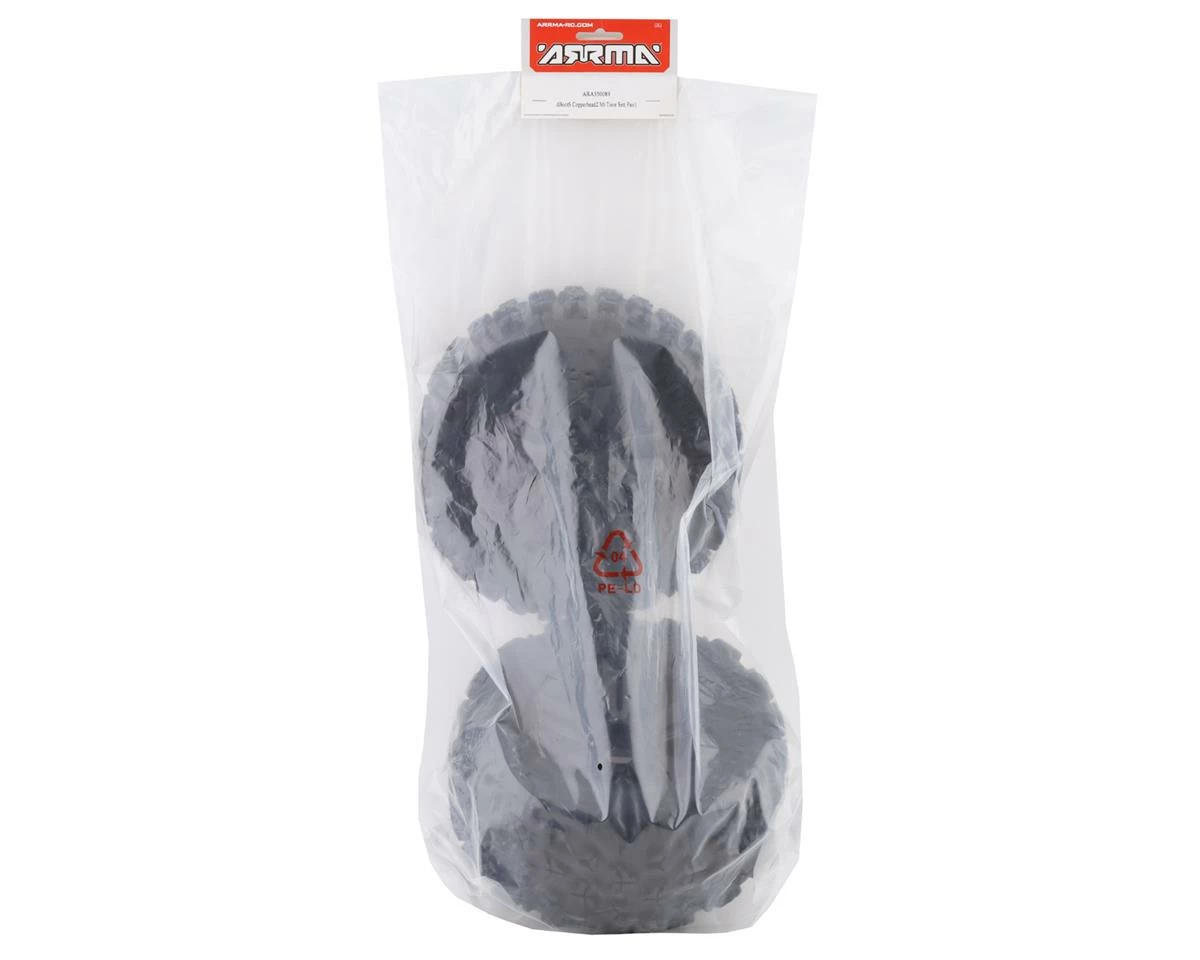 Arrma DBoots "Copperhead2 Mt" Pre-Mounted Tire (Black) (2) W/24mm Hex - Image 3