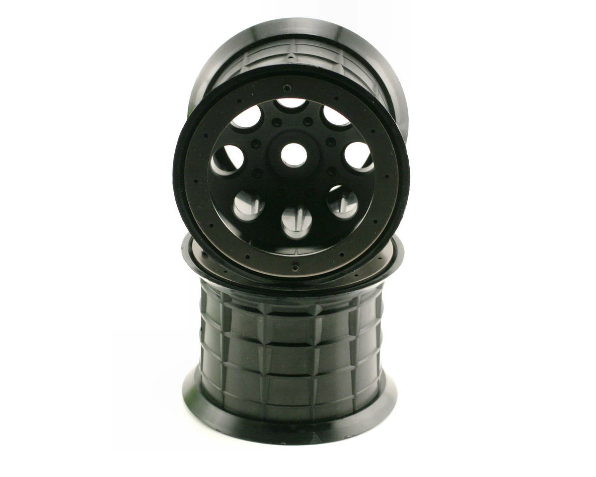 Axial 8 Hole Beadlock Monster Truck Wheel (2) (Black)