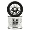 Axial 1/8 Oversize 8-Spoke 3.8 Beadlock Wheels, 17mm Hex, Chrome (2)