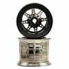 Axial 1/8 Oversize 8-Spoke 3.8 Beadlock Wheels W/17mm Hex (Black Chrome) (2)