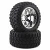 CEN Fury Pre-Mounted Monster Truck Tires W/SS8 Plastic Wheels (2) (Chrome)