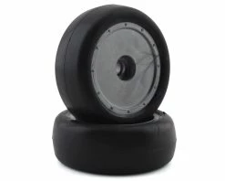 Custom Works Slick Pre-Mounted Dirt Oval Front Tire W/Orange Insert (Standard)