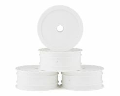 DE Racing "Borrego" 2.2 1/10 Buggy Front Wheels (White) (4) (B4) (Pins)