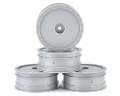 DE Racing 12mm Hex "Borrego" 2.2 1/10 Buggy Front Wheels (Silver) (4) (B6/RB6)