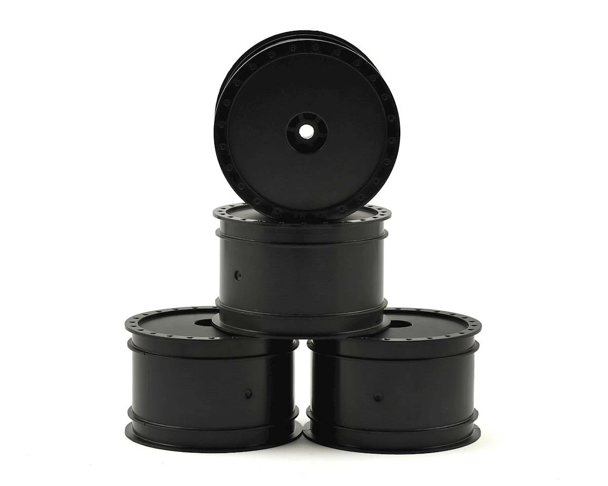 DE Racing 12mm Hex "Borrego" 2.2 1/10 Buggy Rear Wheels (4) (B6/22) (Black)