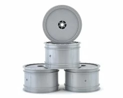 DE Racing 12mm Hex "Borrego" 2.2 1/10 Buggy Rear Wheels (Silver) (4) (B6/22)