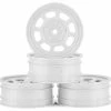 DE Racing Speedway Front Wheels (White) (4) (Custom Works/B6)