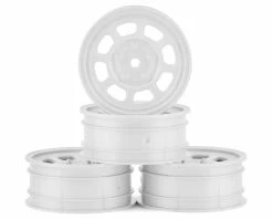 DE Racing Speedway Front Wheels (White) (4) (Custom Works/B6)