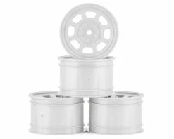 DE Racing Speedway Rear Wheels (White) (4) (Custom Works/B6)