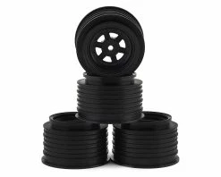 DE Racing Gambler Rear Late Model Wheels (AE/TLR) (Black) W/12mm Hex