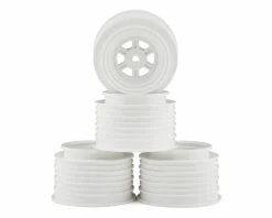 DE Racing Gambler Rear Late Model Wheels (AE/TLR) (White) W/12mm Hex