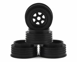 DE Racing Gambler 3/8" Bearing Front Wheels (Custom Works/GFRP) (Black)