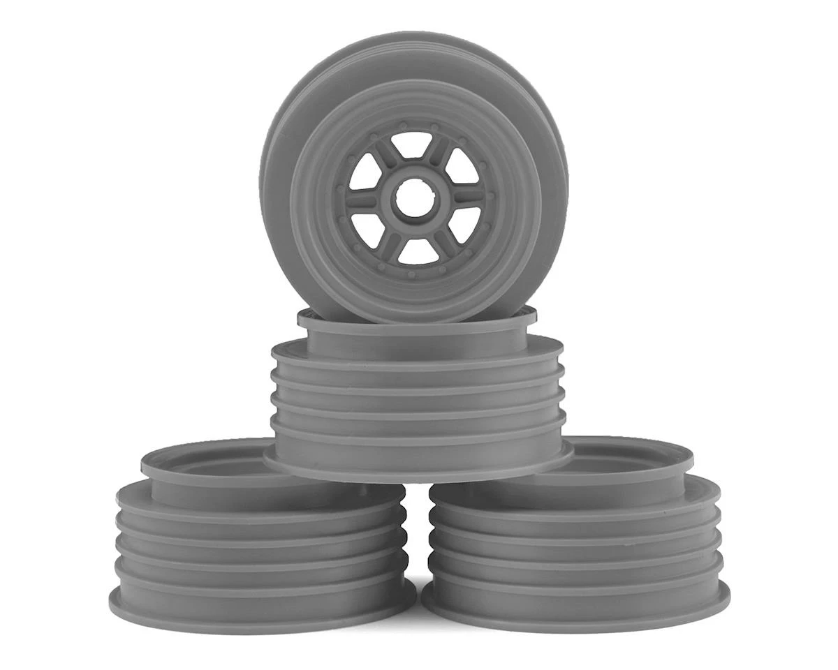 DE Racing Gambler 3/8" Bearing Front Wheels (Custom Works/GFRP) (Silver)