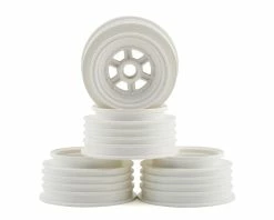 DE Racing Gambler 3/8" Bearing Front Wheels (Custom Works/GFRP) (White)