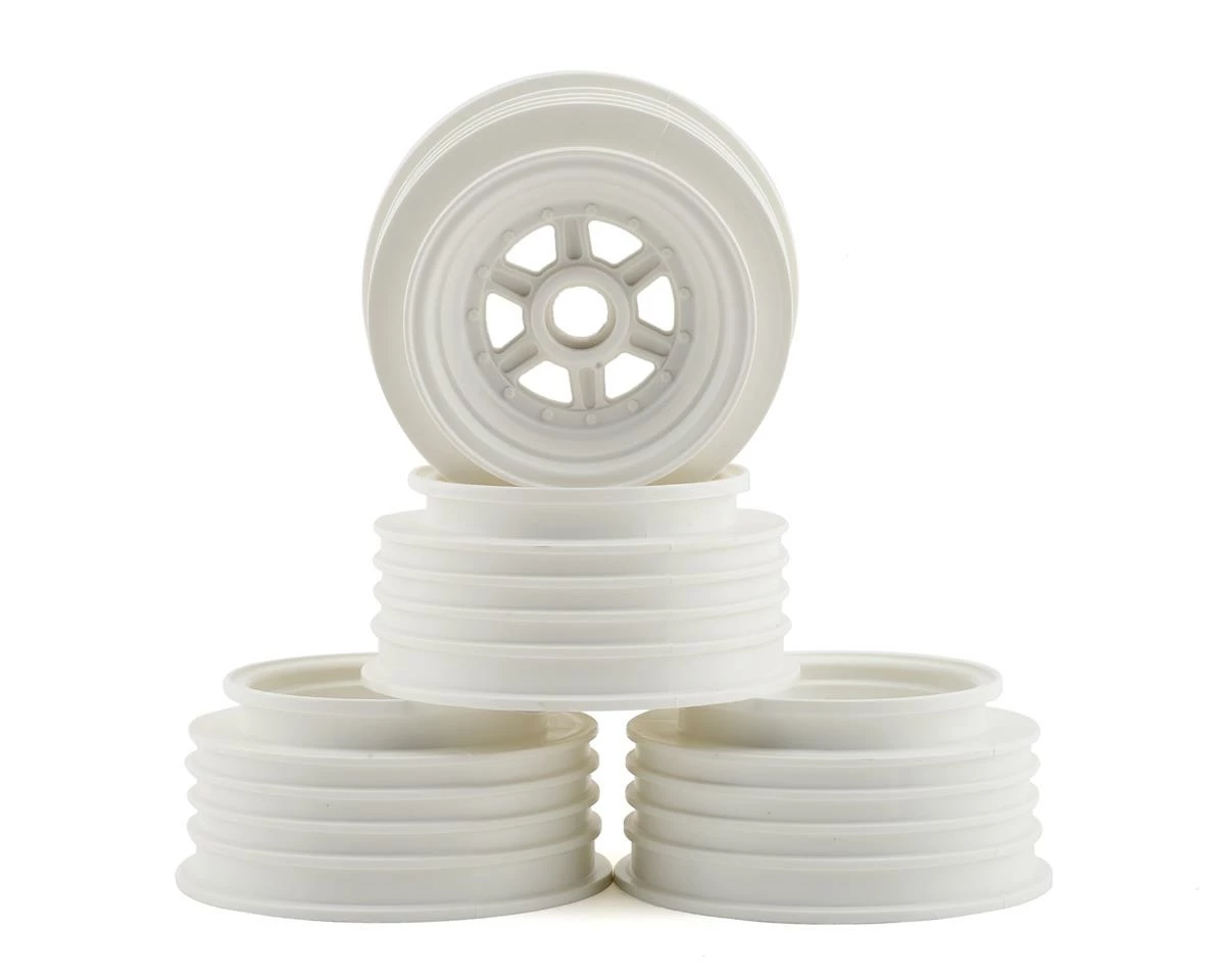 DE Racing Gambler 3/8" Bearing Front Wheels (Custom Works/GFRP) (White)