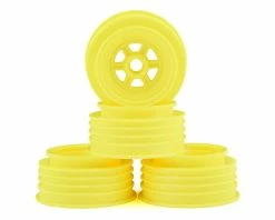 DE Racing Gambler 3/8" Bearing Front Wheels (Custom Works/GFRP) (Yellow)