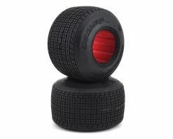 DE Racing Outlaw Sprint HB Dirt Oval Rear Tires W/Red Insert (2) (Clay)