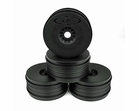 DE Racing "SpeedLine PLUS" 1/8 Buggy Wheel (4) (Black)