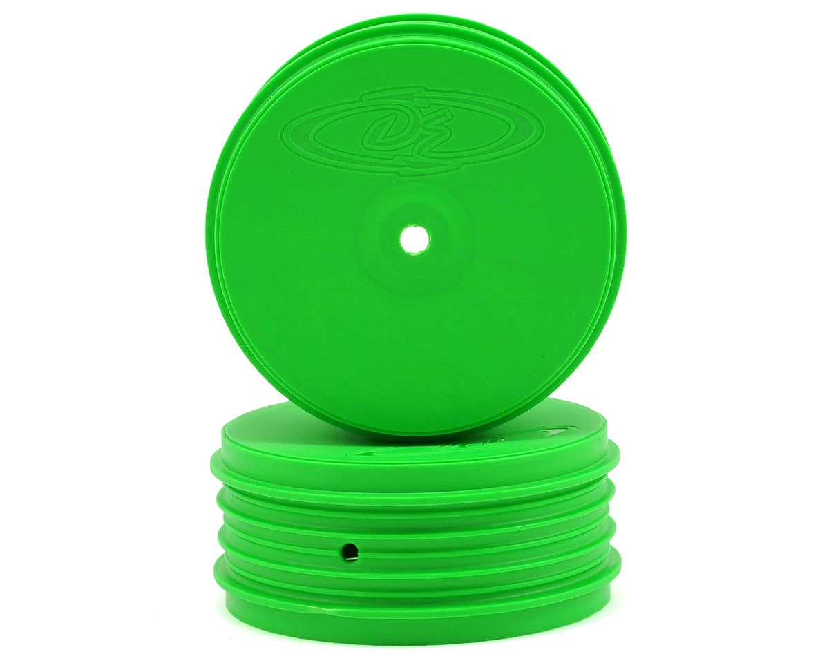 DE Racing Speedline PLUS 2.4 4WD Front Buggy Wheel (2) (Green) W/12mm Hex (22-4/D413/B74)