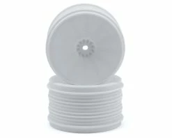 DE Racing Speedline PLUS 2.4 1/10 Buggy Rear Wheel (2) (White) W/12mm Hex (RB6/ZX6)