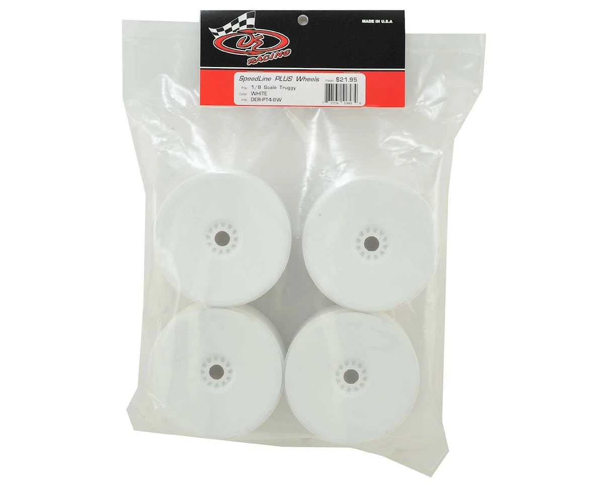 DE Racing "SpeedLine PLUS" 1/8 Truggy Wheel (White) (4) - Image 3