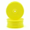 DE Racing 9.5mm Hex "Speedline" 2.2 4WD Front Buggy Wheels(2) (B44.2) (Yellow)