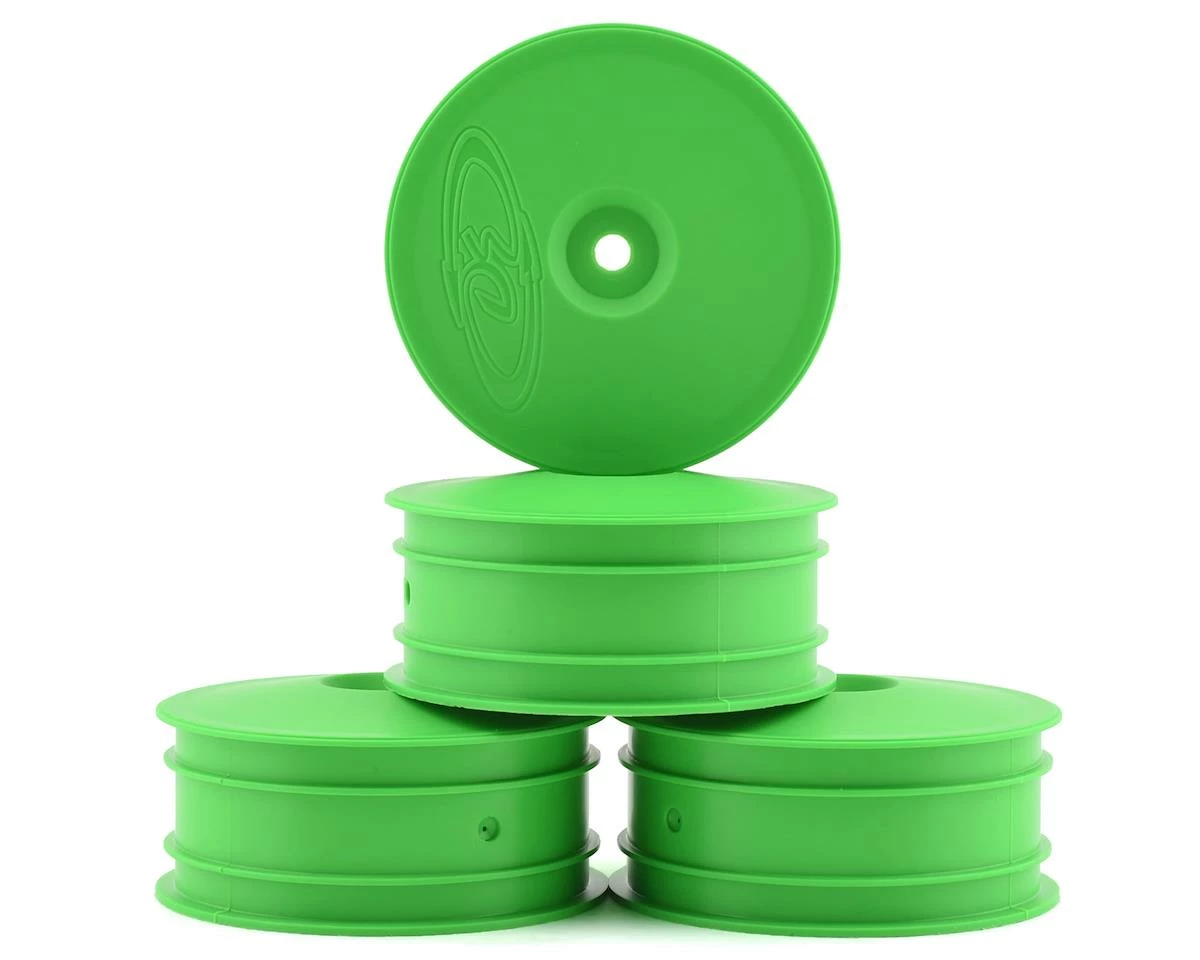 DE Racing Speedline 2.2 4WD Buggy Front Wheel (Green) (4) (B74) W/12mm Hex