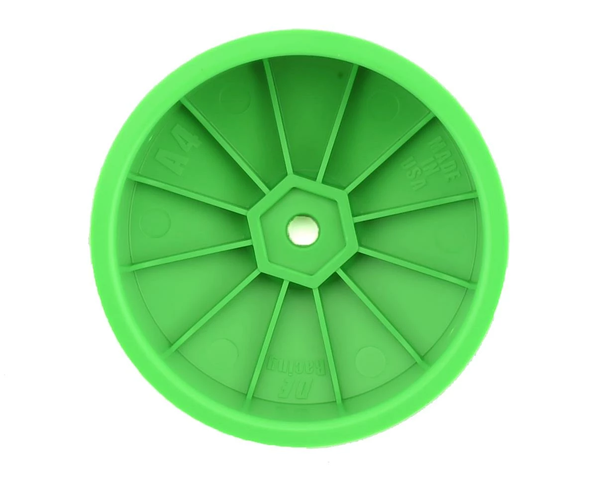 DE Racing Speedline 2.2 4WD Buggy Front Wheel (Green) (4) (B74) W/12mm Hex - Image 2