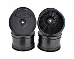 DE Racing Speedline 2.2 1/10 Buggy Rear Wheels (4) (B6/B74/22/22-4) (Black) W/12mm Hex