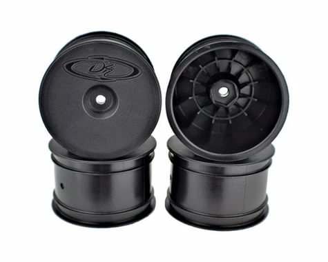 DE Racing Speedline 2.2 1/10 Buggy Rear Wheels (4) (B6/B74/22/22-4) (Black) W/12mm Hex