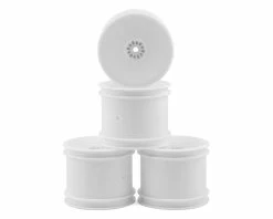 DE Racing 12mm Hex "Speedline" 2.2" 1/10 Stadium Truck Wheel (4) (22T) (White)