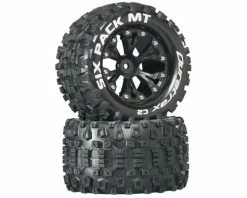 Duratrax Sixpack MT 2.8" 2WD Rear Mounted Truck Tires (Black) (2) W/12mm Hex