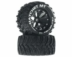 SCRATCH & DENT: DuraTrax Hatchet MT 2.8" 2WD Rear Mounted Truck Tires (Black) (2) 12mm Hex