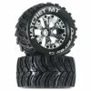 Duratrax Hatchet Monster Truck 2.8" Mounted Offset Tires (Chrome)(2)