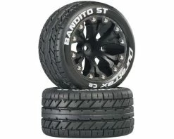 Duratrax Bandito ST 2.8" 2WD Mounted Front C2 Tires (Black) (2)