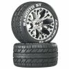 Duratrax Bandito ST 2.8" Mounted Rear Truck Tires (Chrome) (2) (1/2 Offset) W/12mm Hex