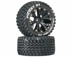 Duratrax Picket ST 2.8" Mounted 2WD Rear Truck Tires (Black) (2)