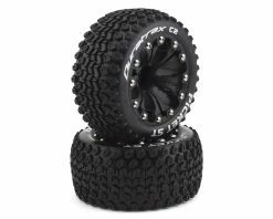 Duratrax Picket ST 2.8" Mounted Rear Truck Tires (Black) (2) (C2 - Soft) W/12mm Hex & 1/2 Offset