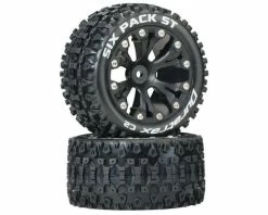Duratrax Sixpack ST 2.8" 2WD Rear Mounted Truck Tires (Black) (2) W/12mm Hex