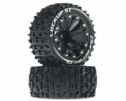 Duratrax Lockup ST 2.8" Mounted Rear Truck Tires (Black) (2) (1/2 Offset) W/12mm Hex