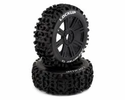 Duratrax Lockup 1/8 Mounted Buggy Tires (Black) (2) (C2) W/17mm Hex