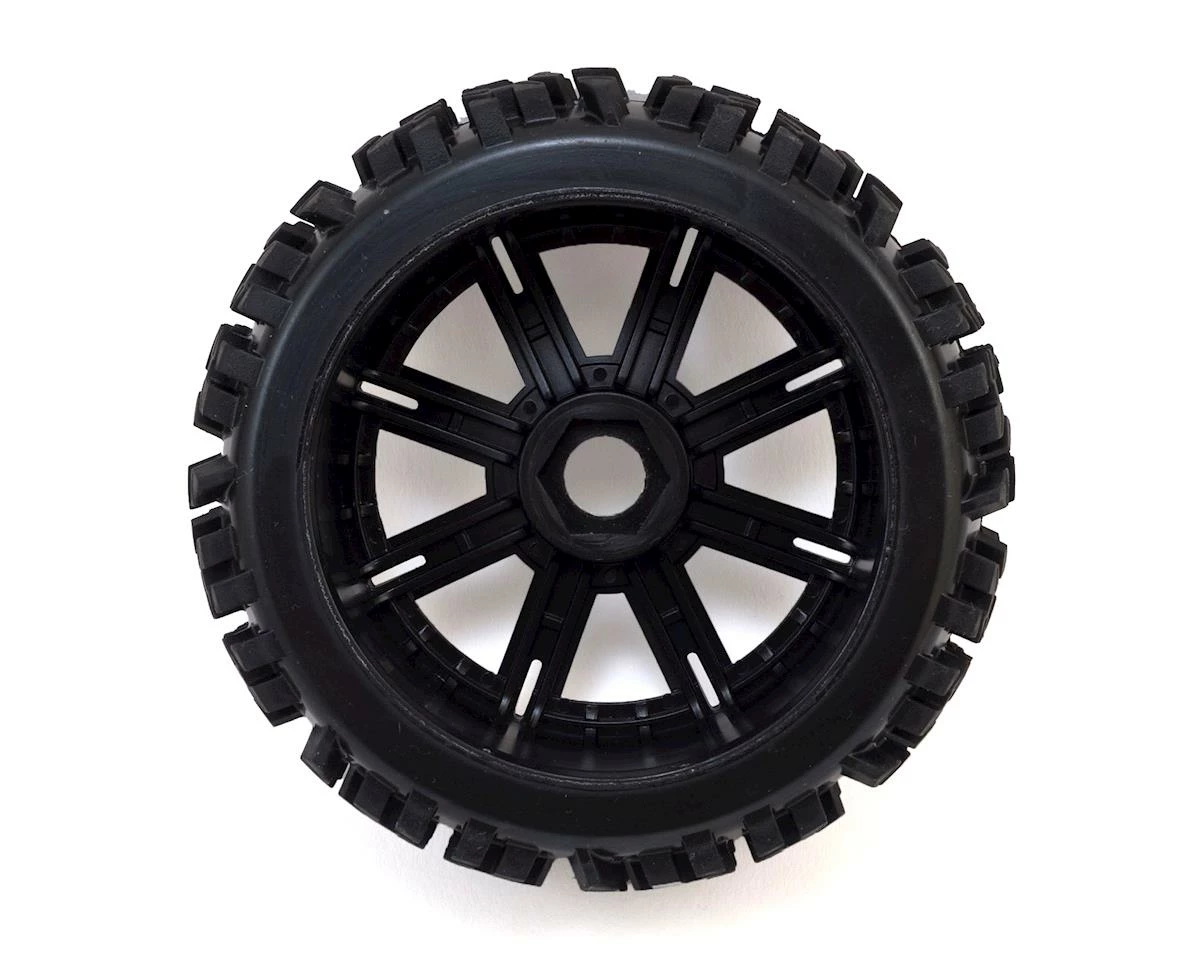 Duratrax Lockup 1/8 Mounted Buggy Tires (Chrome) (2) W/17mm Hex - Image 2